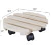 Round Wood Caddie Plant Holder Set