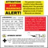 GEN1000I Inverter Generator Warning