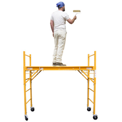 6 Foot Adjustable Steel Rolling Scaffold 750 lb Capacity