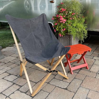 bfcbcblk Canvas and Bamboo Butterfly Chair