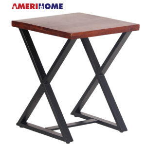Acacia Cross Leg Side Table - AmeriHome