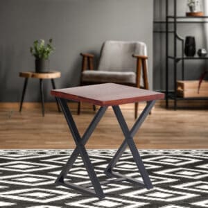 Acacia Cross Leg Side Table - AmeriHome