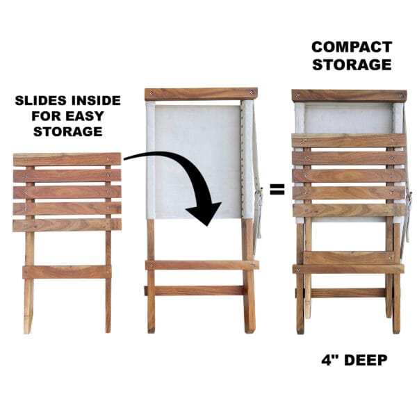 Acacia Wood Folding Seat