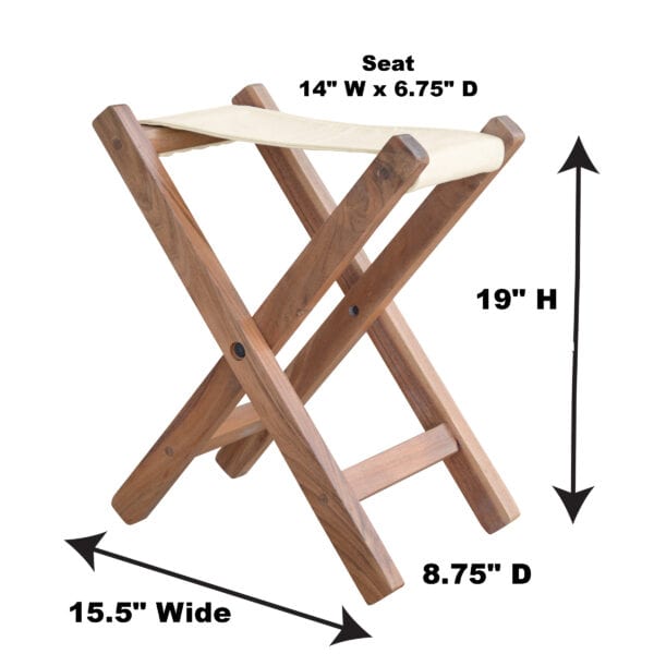 Acacia Wood Folding Foot Rest