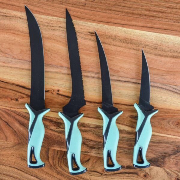 Kuda Fskf5 Fishing Fillet Knife Set, Teal - 5 Piece, Size: One Size