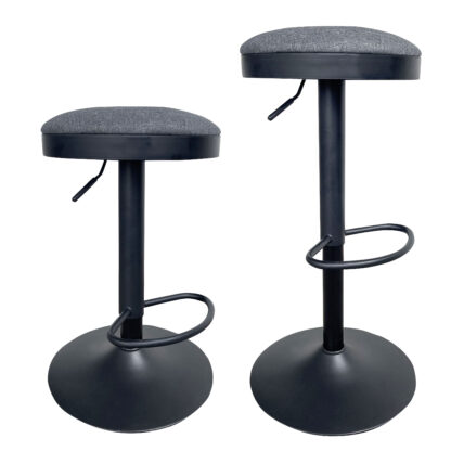 Gray Fabric Bar Stool