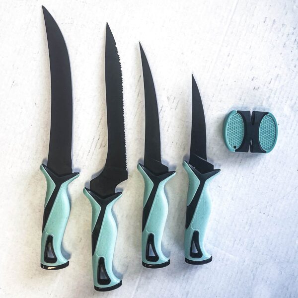 Kuda Fskf5 Fishing Fillet Knife Set, Teal - 5 Piece, Size: One Size