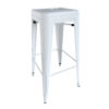 2 Piece Set 30 inch White Metal Loft Bar Stools