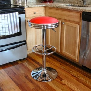 Red Retro Soda Shop Bar Stool