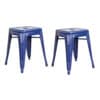 AmeriHome Blue Metal Stools