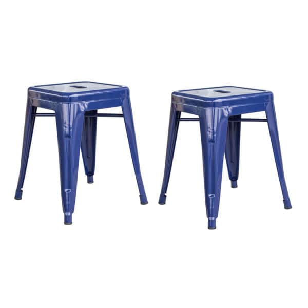 AmeriHome Blue Metal Stools