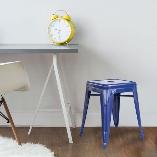 AmeriHome Blue Metal Stools