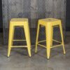 24 Inch Loft Gold Metal Loft Bar Stools