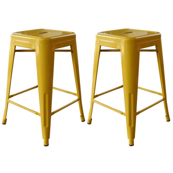 Gold Metal Loft Bar Stool