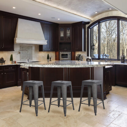 Gunmetal Metal Loft Bar Stools