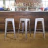 Silver Metal Loft Bar Stool