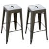 2 Piece Set 30 Inch Gunmetal Loft Bar Stool