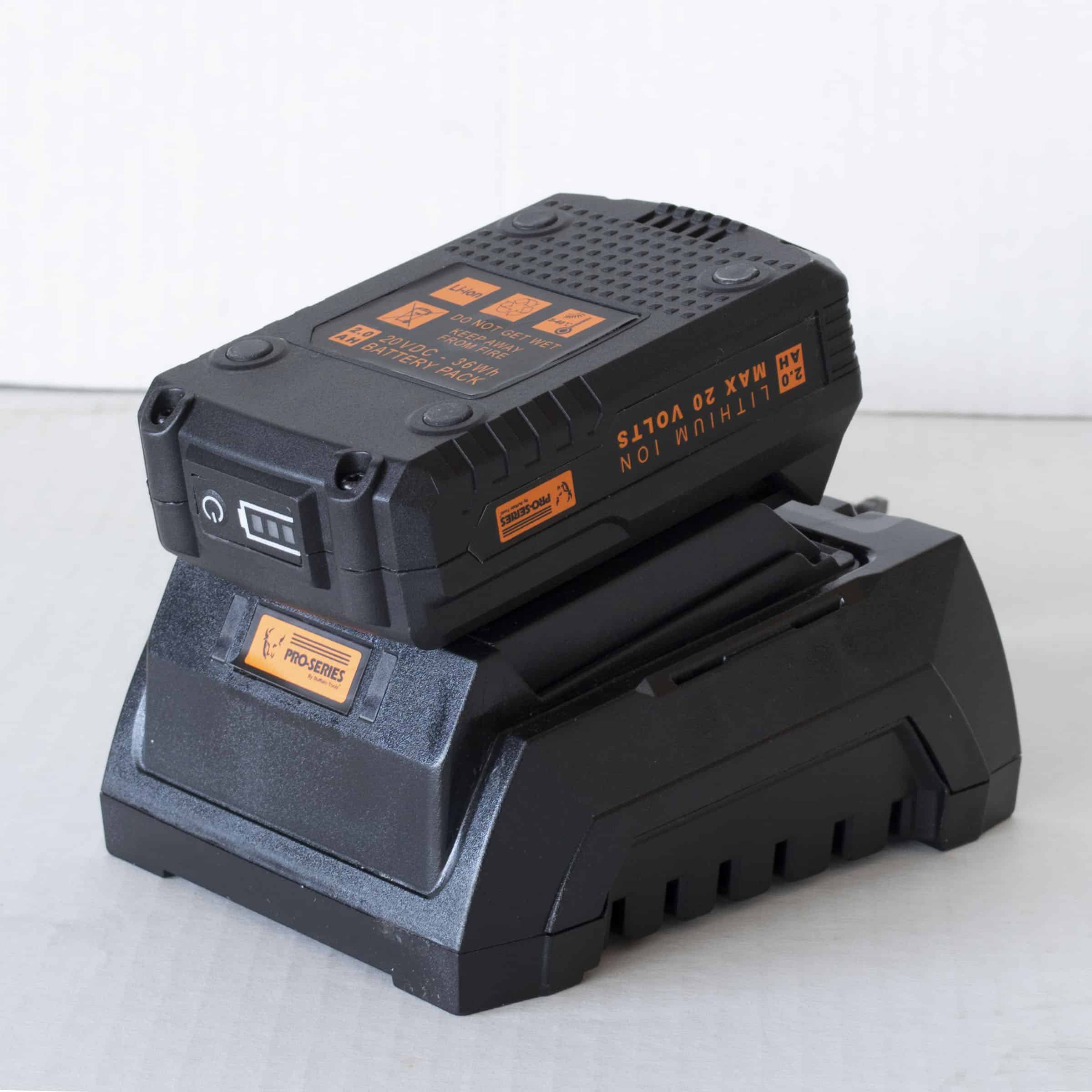 Pro-Series LICBKIT20 20V Grey & Black Lithium Ion Rechargeable Battery & Quick Charger