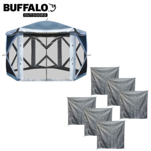 11 ft. x 11 ft. Screened Pop Up Shade Tent with Sides - Buffalo Outdoor