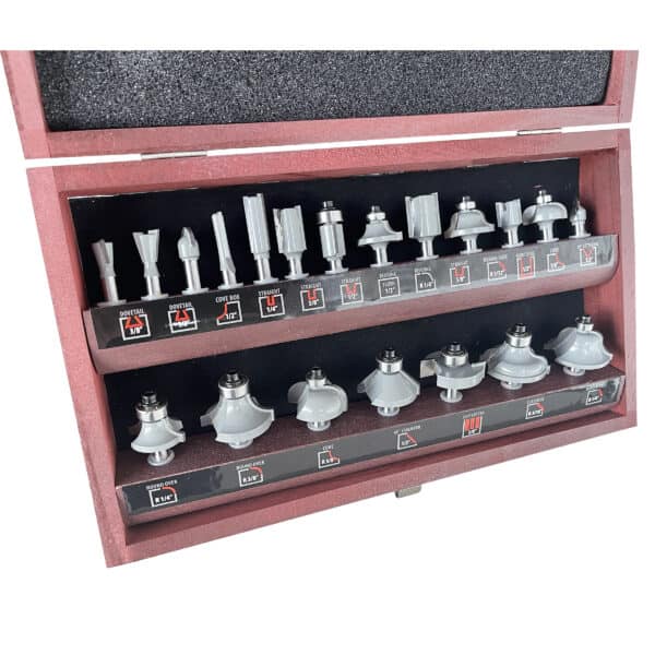 20 Piece Router Bit Set in Wood Box