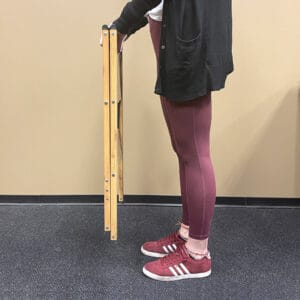 Aluminum Wood Grain Two Step Folding Utility Step Ladder
