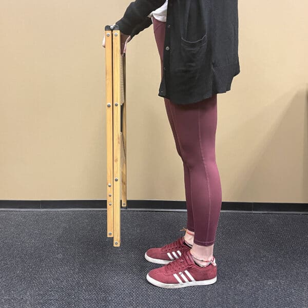 Aluminum Wood Grain Two Step Folding Utility Step Ladder