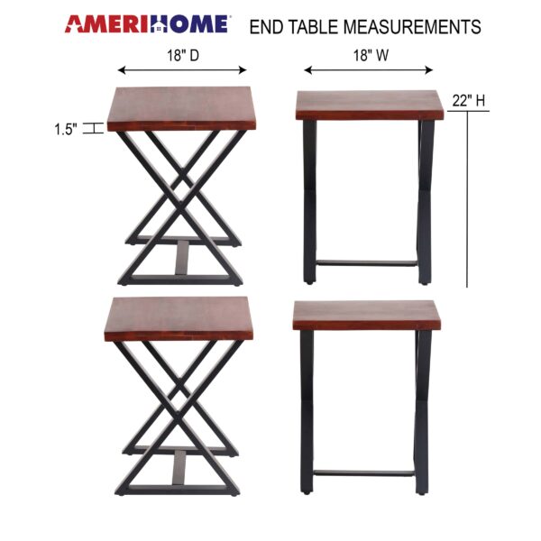 Acacia Wood End Table