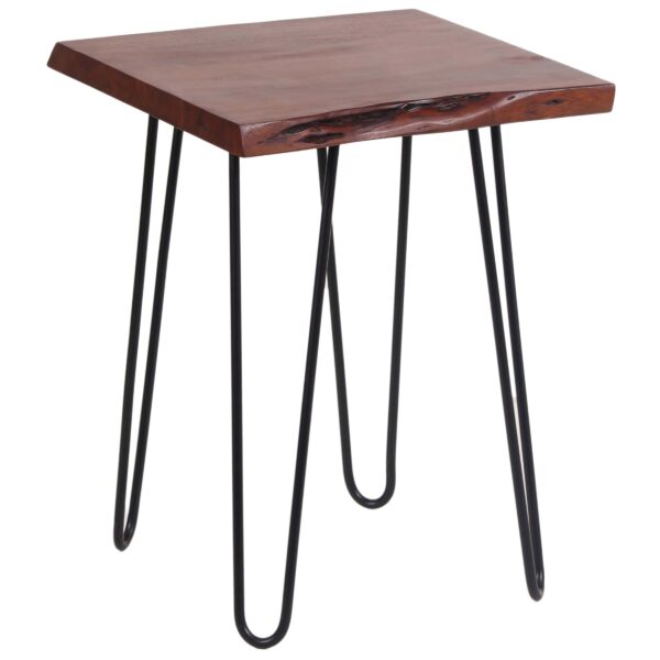 Acacia Wood Live Edge Hair Pin End Table