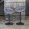 Charcoal Gray Fabric Bar Stools