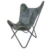 Butterfly Chair Genuine Leather Green