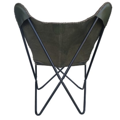 Butterfly Chair Genuine Leather Green