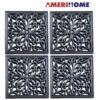 Rubber Scrollwork Step Mats 4 Piece Set