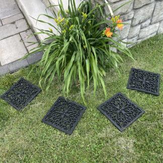 Rubber Scrollwork Step Mat Set