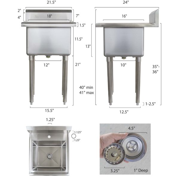 Stainless Steel Utility Sink